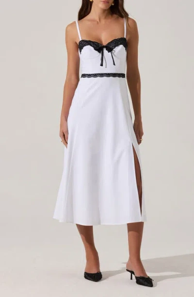 Astr The Label Lace Contrast Bustier Dress In White