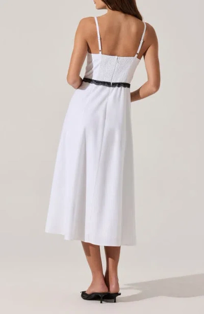 Astr The Label Lace Contrast Bustier Dress In White