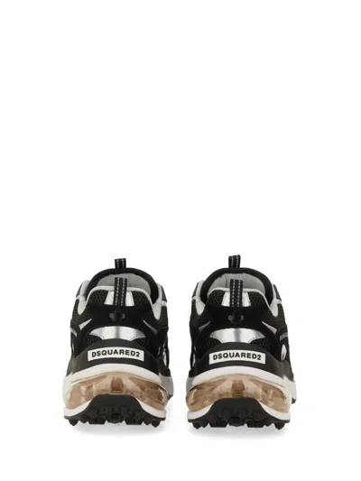 Dsquared2 Bubble Black Suede And Mesh Running Sneakers