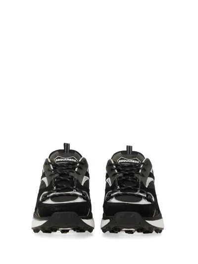Dsquared2 Bubble Black Suede And Mesh Running Sneakers