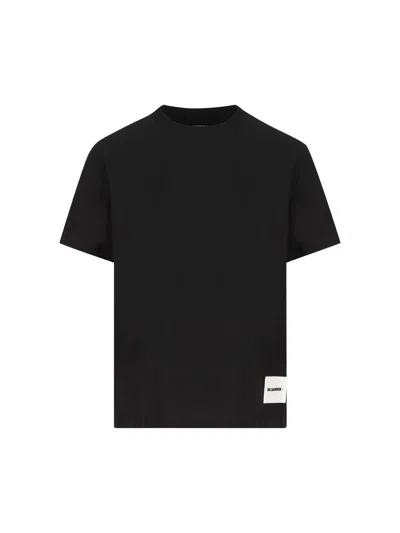 Jil Sander 3 T-shirt Pack With Logo Patch In Cotton Woman