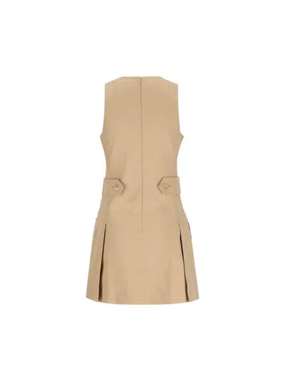 Chloé Satin Cotton Dress With Button And Slit