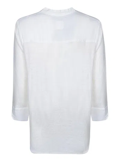 120% Lino White Linen Blouse