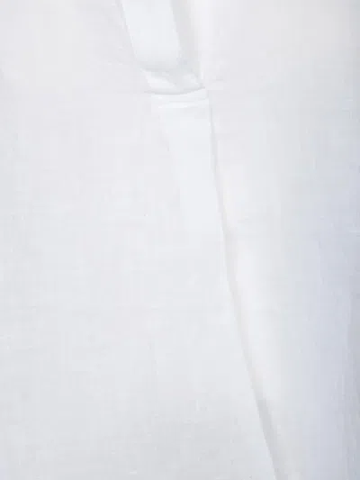 120% Lino White Linen Blouse