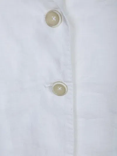 120% Lino White Linen Jacket