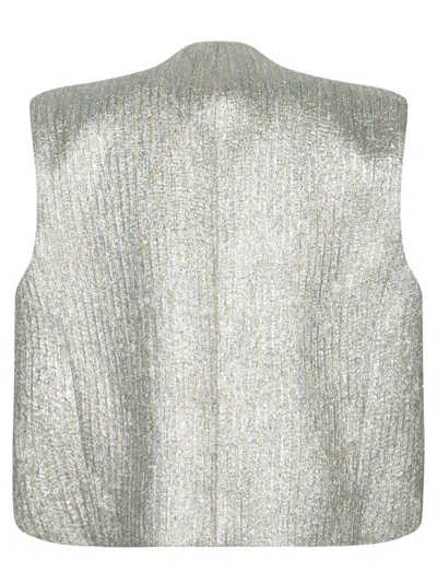 Forte Forte Silver Lurex Jacquard Vest