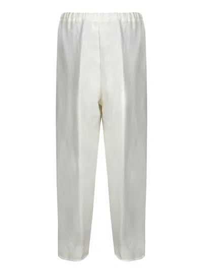 Forte Forte Oniric Blossom White Linen Trousers