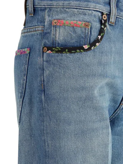 Valentino Straight-fit Denim Pants With Colorful Embellishments