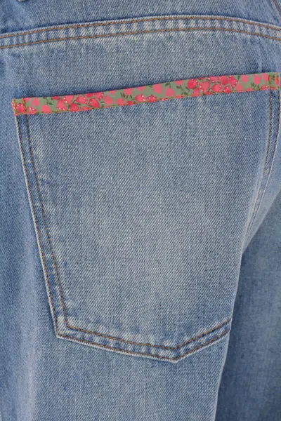 Valentino Straight-fit Denim Pants With Colorful Embellishments