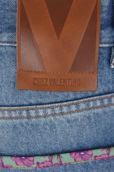 Valentino Straight-fit Denim Pants With Colorful Embellishments