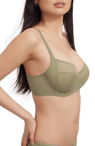 Skarlett Blue Spellbound Full Coverage Side Support Bra In Green