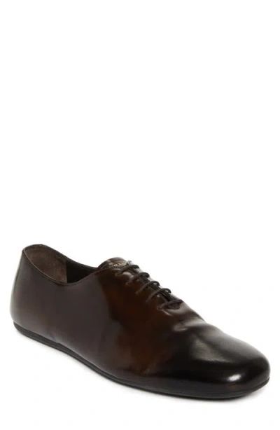Prada Men's Analog Brushed Leather Oxfords