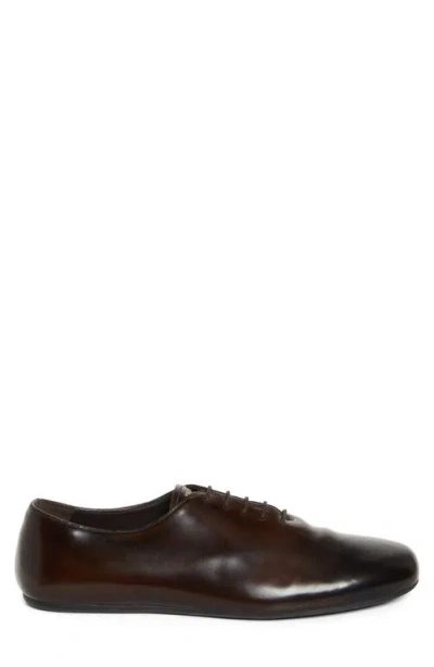 Prada Men's Analog Brushed Leather Oxfords