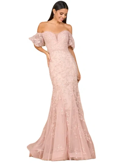 Lara New York Lace, Off Shoulder Mermaid Gown