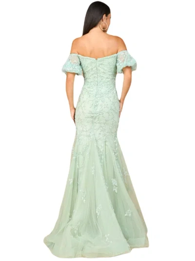 Lara New York Lace, Off Shoulder Mermaid Gown