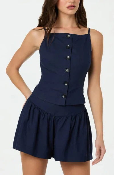 Astr The Label Boat Neck Button-up Camisole