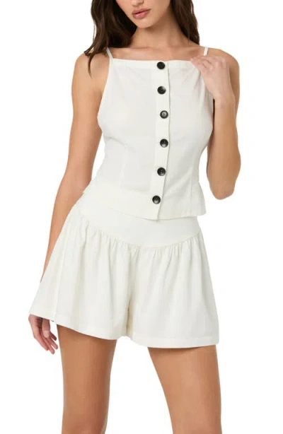 Astr The Label Boat Neck Button-up Camisole