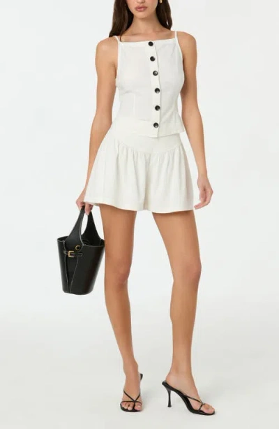 Astr The Label Boat Neck Button-up Camisole