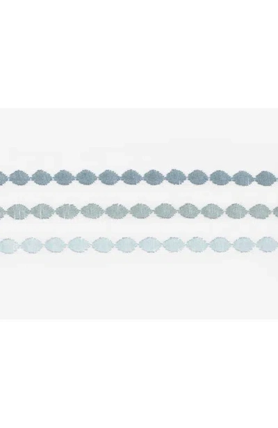 Matouk Amara Triple Pearl Embroidered 300 Thread Count Flat Sheet