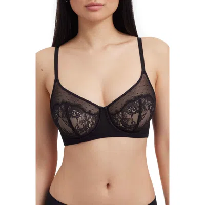 Skarlett Blue Amour Full Coverage Unlined Back Smoothing Bra In Black