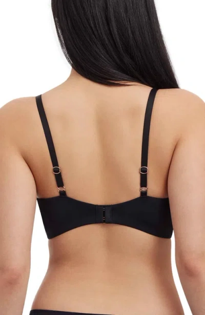 Skarlett Blue Amour Full Coverage Unlined Back Smoothing Bra In Black