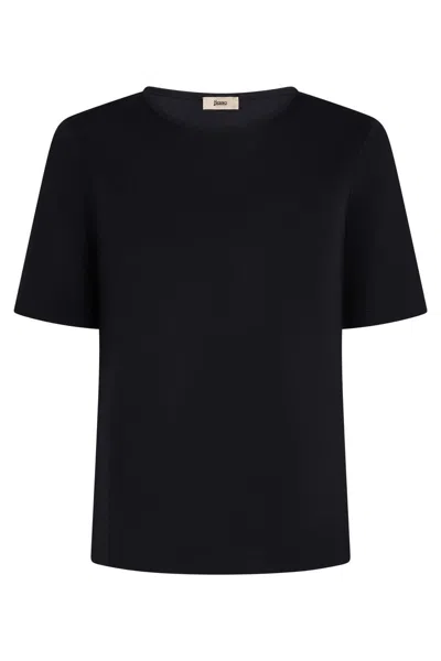 Herno Side Slits Cotton T-shirt Clothing