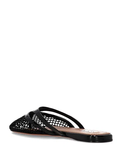 Alaïa Womens Azzedine Alaia Net Patent-leather Flat Mules