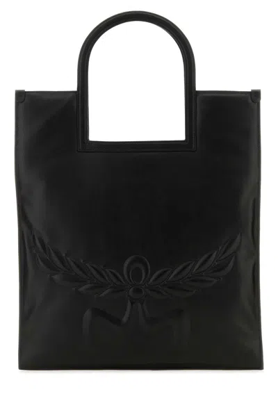 Mcm Nappa Leather Shopping Bag With Laurel Motif