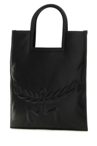 Mcm Nappa Leather Shopping Bag With Laurel Motif