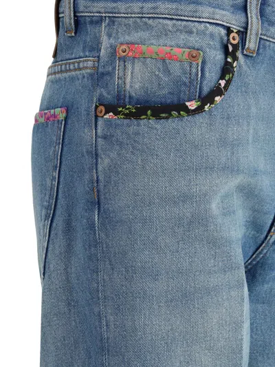 Valentino Straight-fit Denim Pants With Colorful Embellishments