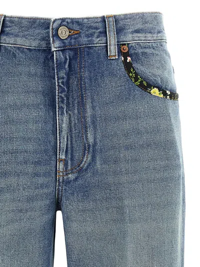 Valentino Straight-fit Denim Pants With Colorful Embellishments