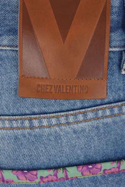 Valentino Straight-fit Denim Pants With Colorful Embellishments