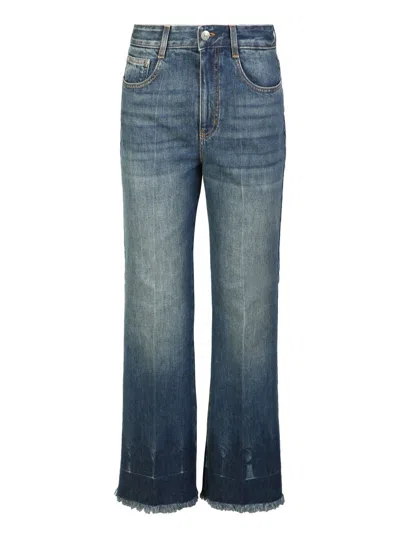Stella Mccartney Cropped Flared Jeans In Denim