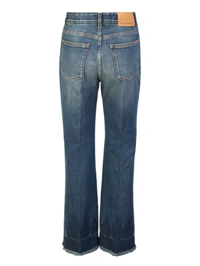 Stella Mccartney Cropped Flared Jeans In Denim