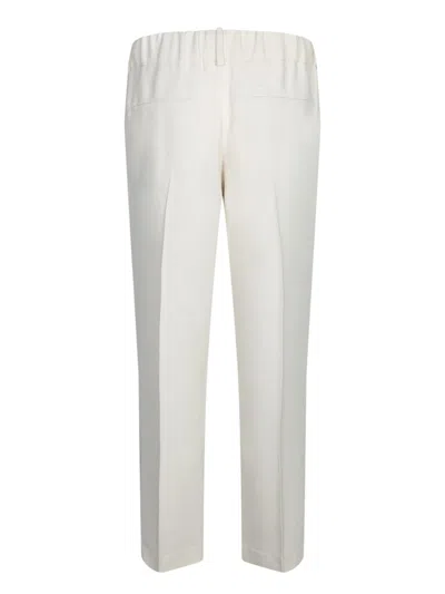 Brunello Cucinelli High-waisted White Trousers