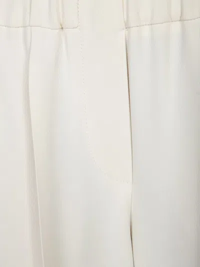 Brunello Cucinelli High-waisted White Trousers