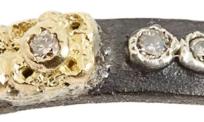 Armenta Old World Carved Diamond Stack Ring In Brown