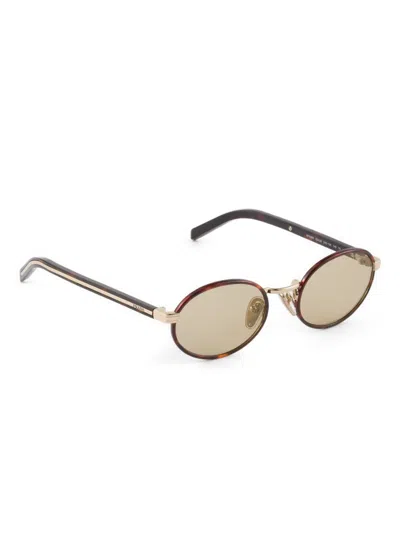 Prada Sunglasses With The Iconic Metal Plaque In Gray