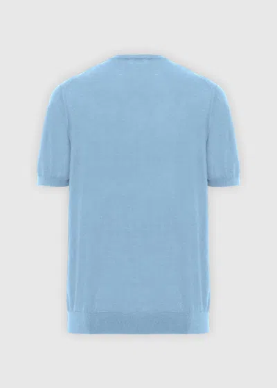 Malo Makò Cotton Crewneck Sweater In Blue