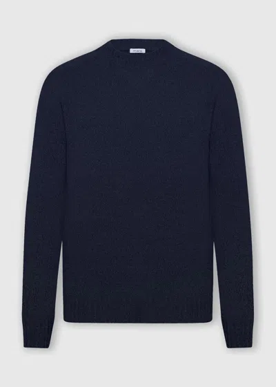 Malo Crew Neck Sweater In Cashmere In Blue