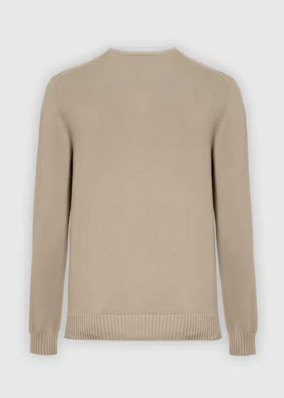 Malo Maglia Girocollo In Cotone In Brown