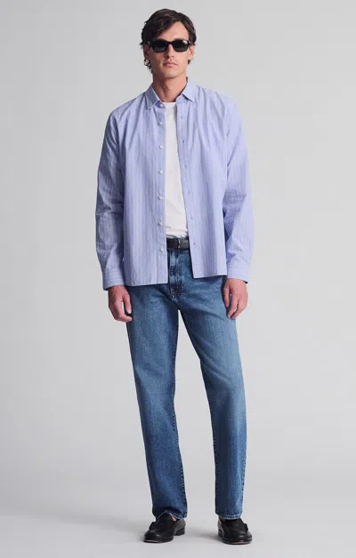 Mavi Striped Long Sleeve Button-up Shirt In Heather