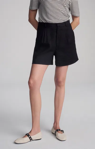 MAVI LINEN SHORTS IN BLACK 