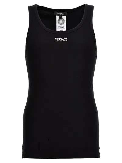 Versace Men Logo Embroidery Tank Top