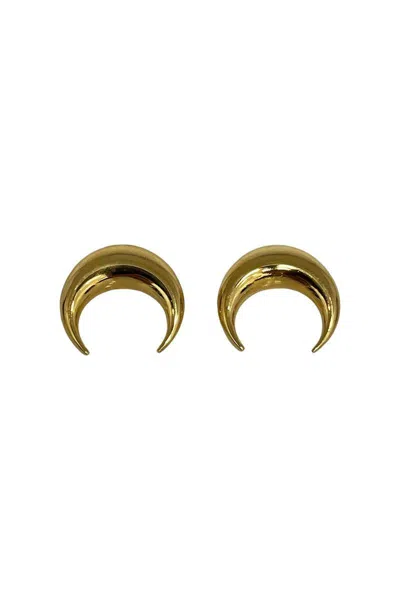 Marine Serre Gold Plated Moon Studs Accessories