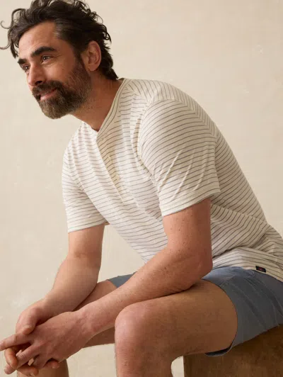 Faherty Short-sleeve Sunwashed Henley T-shirt