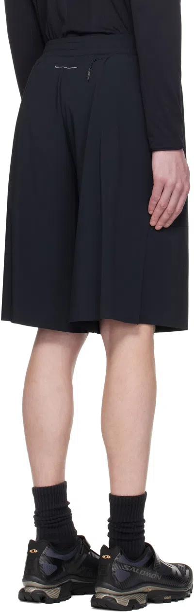 Mm6 Maison Margiela Mm6 By Maison Margiela Bermuda Shorts With Reflective Logo In Black