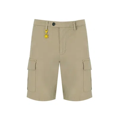 Manuel Ritz Beige Cargo Bermuda Shorts