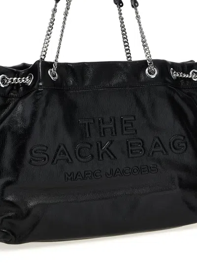 Marc Jacobs Womens Black The Chain Sack Leather Shoulder Bag In Black