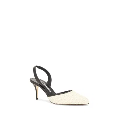 Manolo Blahnik Casam 70 Raffia Pump